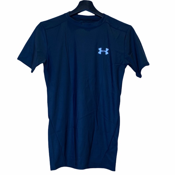 BNWT Men’s Under Armour black compression heat gear™️ short sleeve logo t-shirt. - Picture 1 of 10